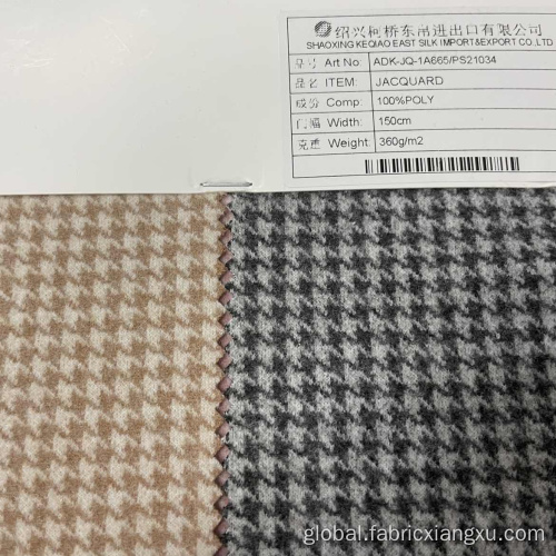 Polyester Fabrics Winter Professional Custom Jacquard Design Polyester Fabric Factory